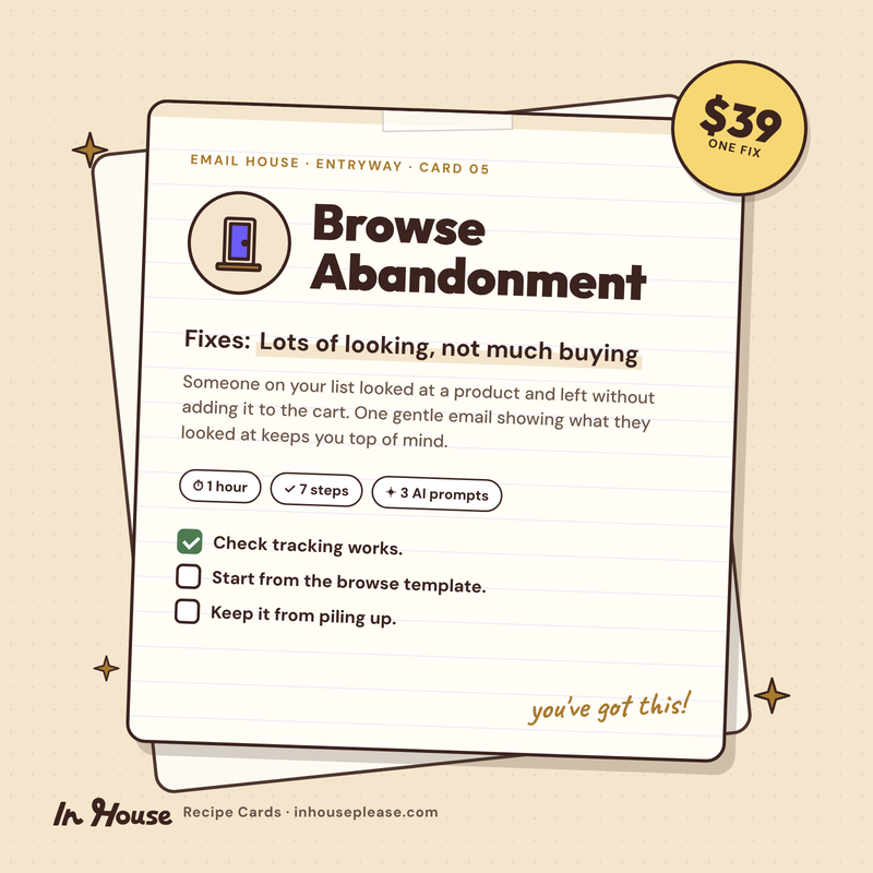 Browse Abandonment Recipe Card