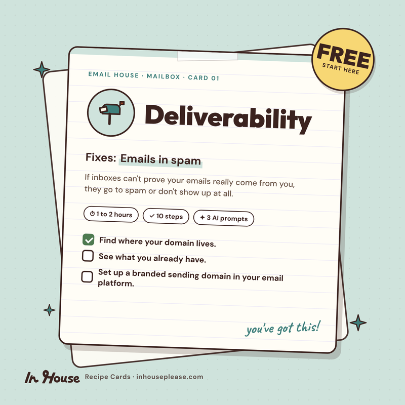 Deliverability Recipe Card