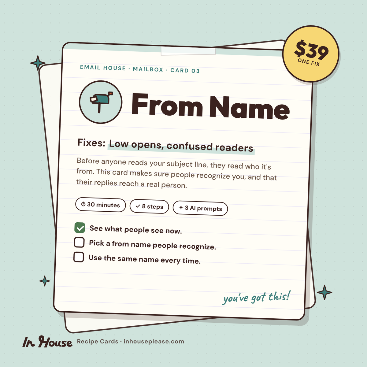 From Name Recipe Card