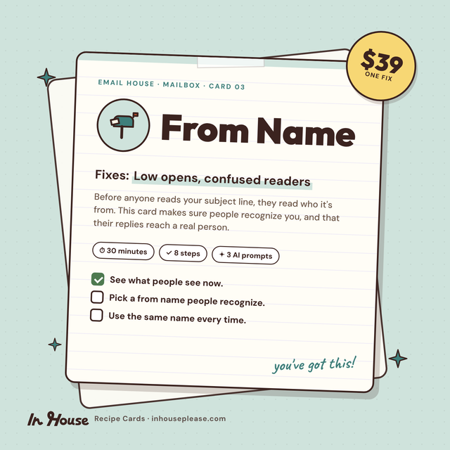 From Name Recipe Card
