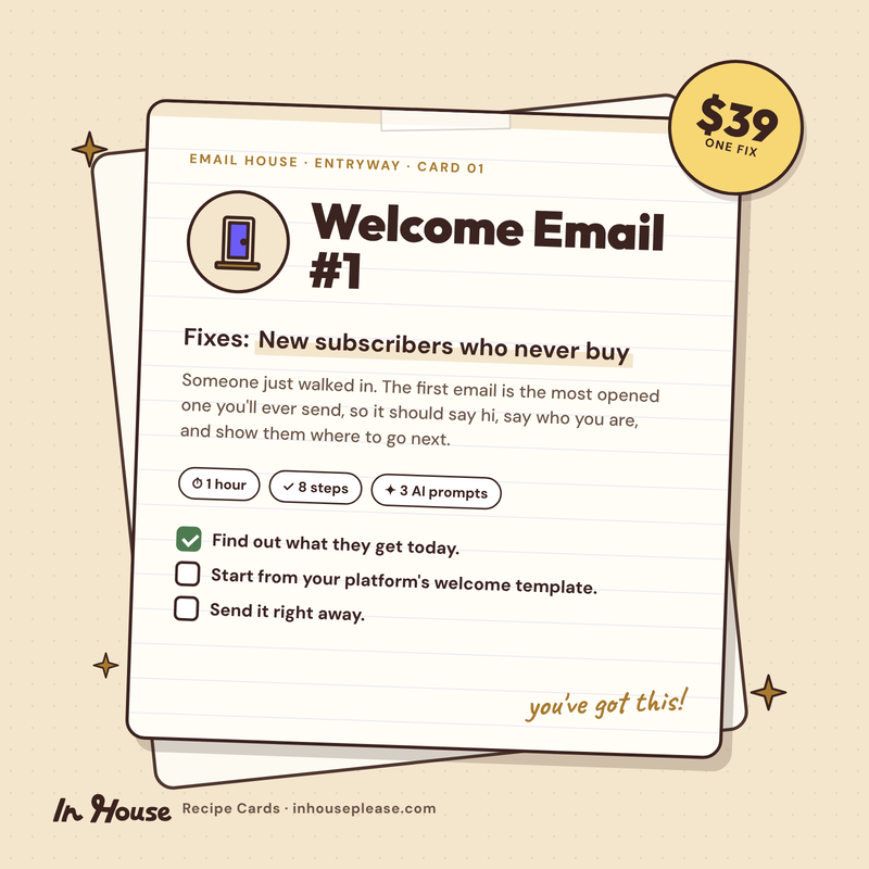 Welcome Email #1 Recipe Card